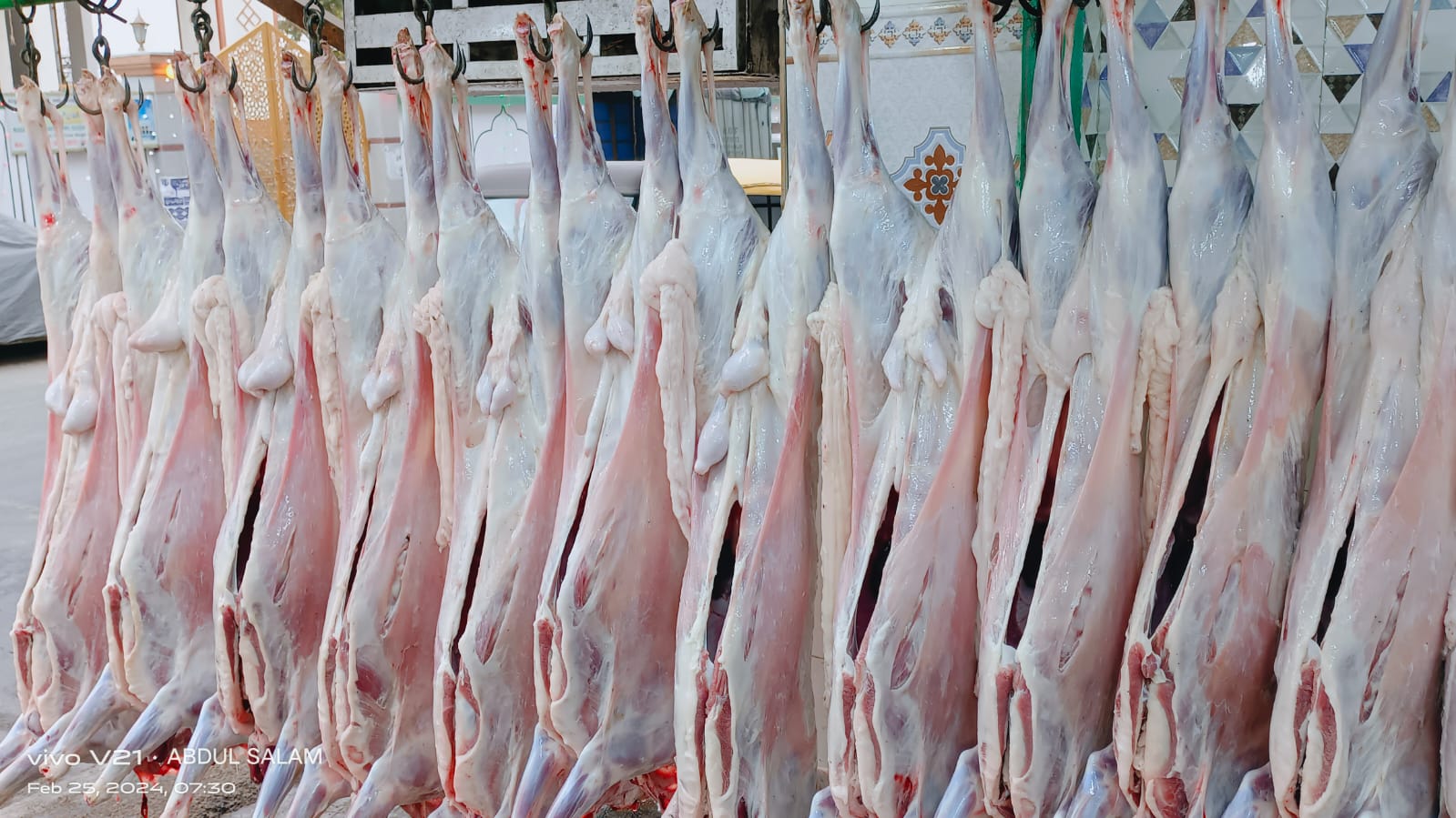 Butcher preparing fresh meat